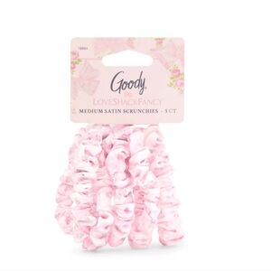 LOVESHACKFANCY Goody Skinny Pink Satin Scrunchies 5pc